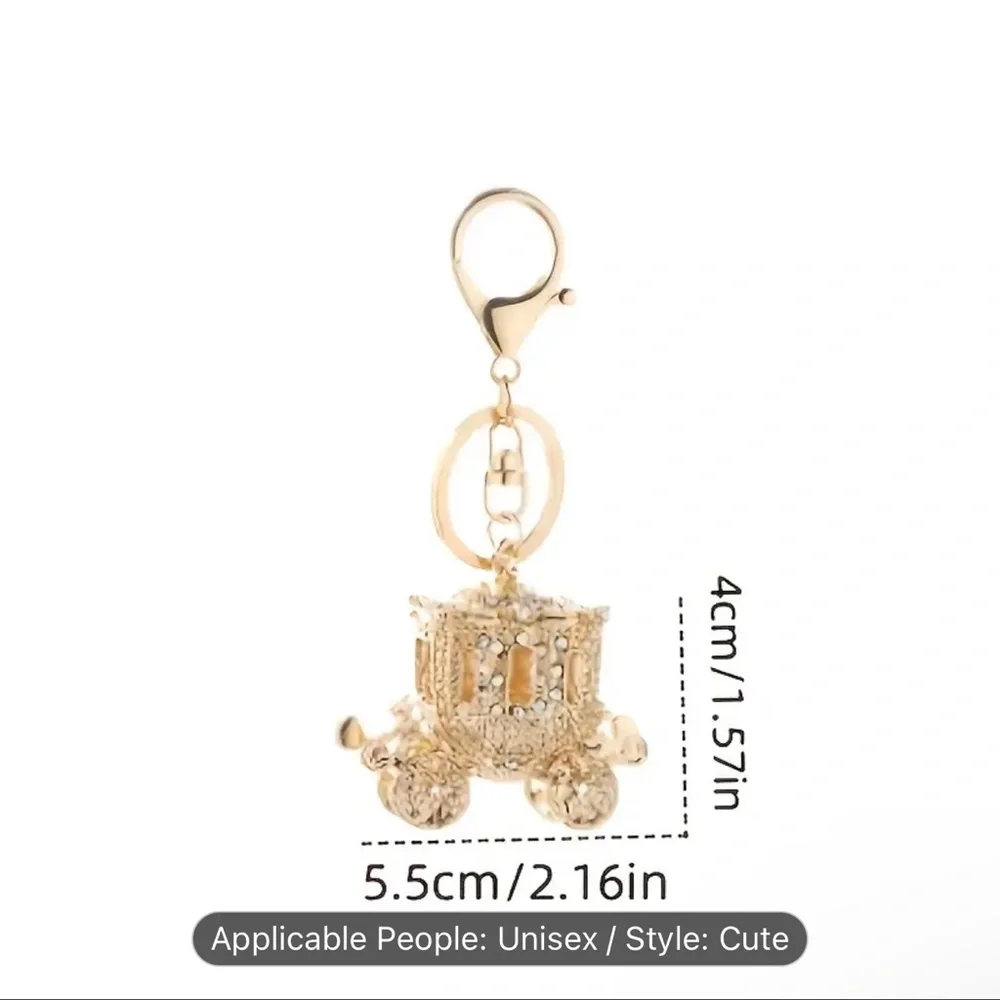 Gold Carriage Keychain - Picture 3 of 5